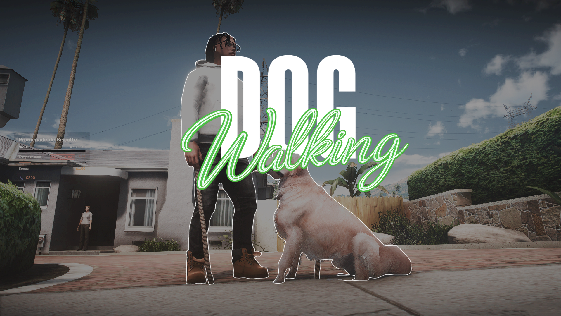 Advanced Dog Walking Job | Paid Missions, XP, Leash Physics & Dynamic Events | ESX/QB/Qbox | FiveM